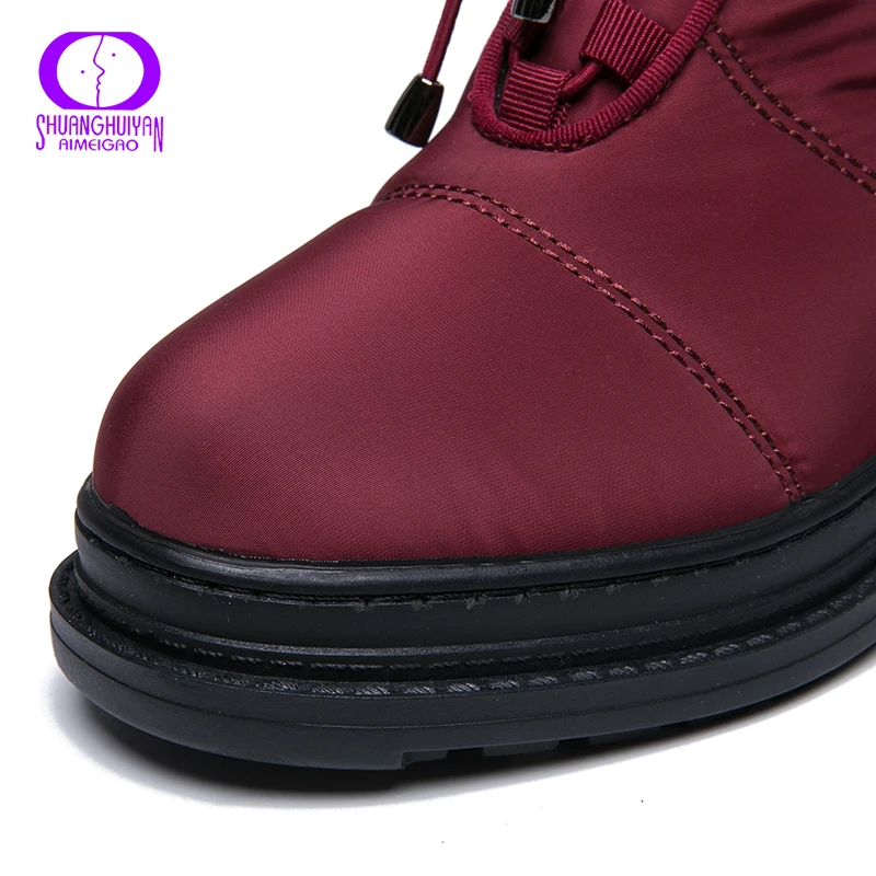 AIMEIGAO Winter Waterproof Snow Boots Women Flat Lace Up Zipper Women Ankle Boots Round Toe Platform Winter Red Warm Plush Boots
AIMEIGAO Winter Waterproof Snow Boots Women Flat Lace Up Zipper Women Ankle Boots Round Toe Platform Winter Red Warm Plush Boots