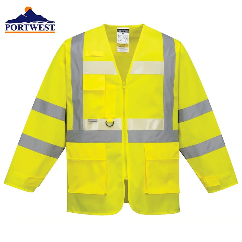Portwest Reflective Jacket Highly Visible Protective Workwear Outdoor Road Traffic Safety Clothing Ezee zip closure Multi Pocket
Portwest Reflective Jacket Highly Visible Protective Workwear Outdoor Road Traffic Safety Clothing Ezee zip closure Multi Pocket