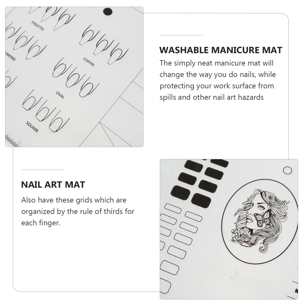 2pcs Nail Art Stamping Mat Silicone Manicure Mats Nail Art Practice Mats 
2pcs Nail Art Stamping Mat Silicone Manicure Mats Nail Art Practice Mats