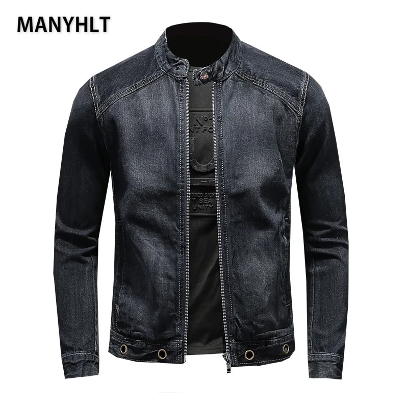 MANYHLT Cotton Denim Jacket Men Casual Solid Color Lapel Single Breasted Jeans Jacket Men Autumn Slim Fit Quality Mens Jackets
MANYHLT Cotton Denim Jacket Men Casual Solid Color Lapel Single Breasted Jeans Jacket Men Autumn Slim Fit Quality Mens Jackets
