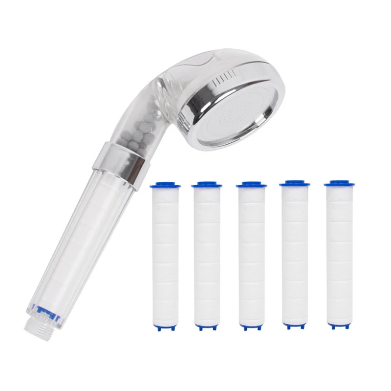 Bathroom Handheld Shower Water Saving Head Set with 5 Filters High Pressure Portable Shower Head Hand Shower
Bathroom Handheld Shower Water Saving Head Set with 5 Filters High Pressure Portable Shower Head Hand Shower