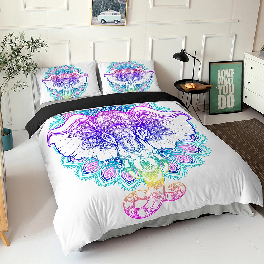 Bohemian Elephant Dragonfly Bedding Set for Kids/Boy/Girl /Adult Duvet Cover Set Twin Full Bed Linen Cover Set Quilt Cover Gifts 
Bohemian Elephant Dragonfly Bedding Set for Kids/Boy/Girl /Adult Duvet Cover Set Twin Full Bed Linen Cover Set Quilt Cover Gifts