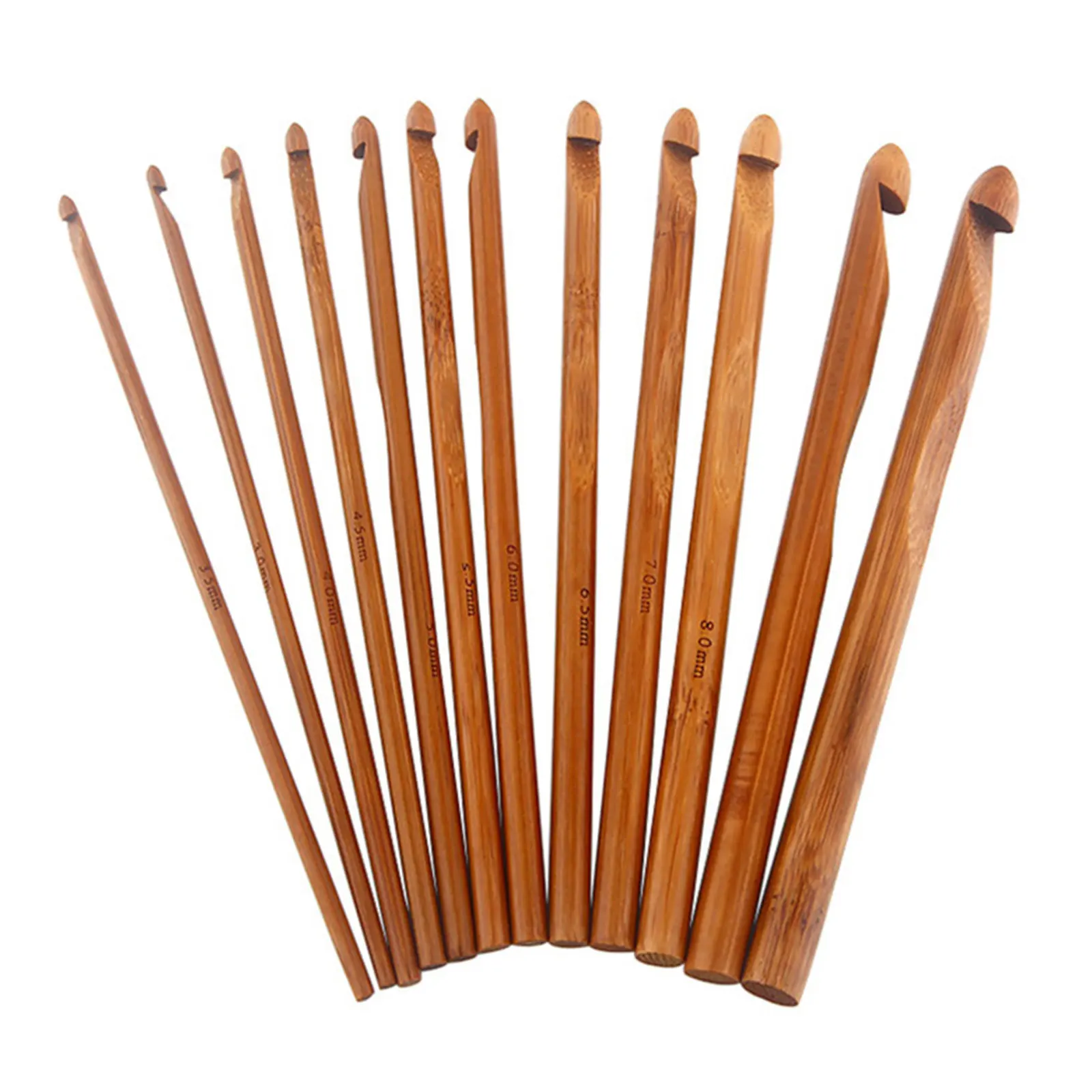 12 Pcs Bamboo Crochet Hooks DIY Hand Craft Yarn Weaving Crochets Needles Kit Different Sizes (3.0-10.0 Mm) For Knitting
12 Pcs Bamboo Crochet Hooks DIY Hand Craft Yarn Weaving Crochets Needles Kit Different Sizes (3.0-10.0 Mm) For Knitting
