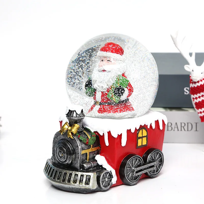 Spot resin ornament transparent crystal ball decoration Christmas music box with light automatic snow
Spot resin ornament transparent crystal ball decoration Christmas music box with light automatic snow