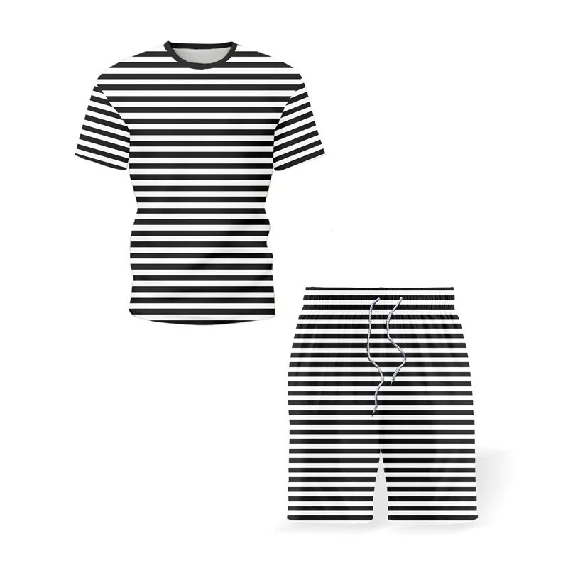 2021 Latest Fashion Stripe 3D Printing Couple Two-Piece Summer Casual O-Neck Short-Sleeved/Shorts Hot-selling Oversized Suit
2021 Latest Fashion Stripe 3D Printing Couple Two-Piece Summer Casual O-Neck Short-Sleeved/Shorts Hot-selling Oversized Suit