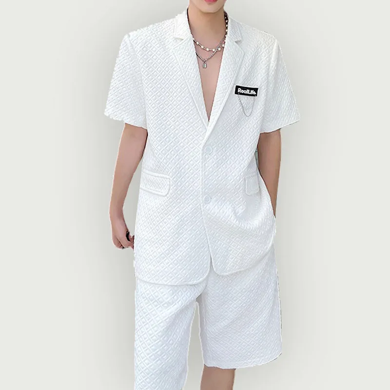 Костюм спортивный мужской в клетку, повседневный блейзер с вафельным принтом, пиджак с коротким рукавом и шорты с эластичным поясом, улична...
Костюм спортивный мужской в клетку, повседневный блейзер с вафельным принтом, пиджак с коротким рукавом и шорты с эластичным поясом, улична...