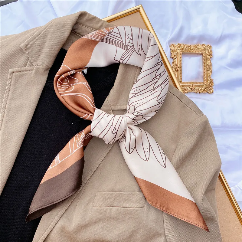 New 2022 Silk Hair Scarf Women Foulard Neck Wrap print Square Kerchief Soft Bandana Lady Head Brand 70cm Scarves Hijab Pashmina 
New 2022 Silk Hair Scarf Women Foulard Neck Wrap print Square Kerchief Soft Bandana Lady Head Brand 70cm Scarves Hijab Pashmina