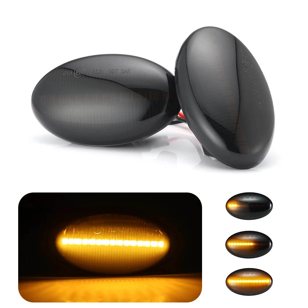 2x Flowing Dynamic LED Side Marker Light Turn Signal Lights 12V Blinker Lamp for Mercedes Smart W450 W452 A-Class W168 Vito W639
2x Flowing Dynamic LED Side Marker Light Turn Signal Lights 12V Blinker Lamp for Mercedes Smart W450 W452 A-Class W168 Vito W639
