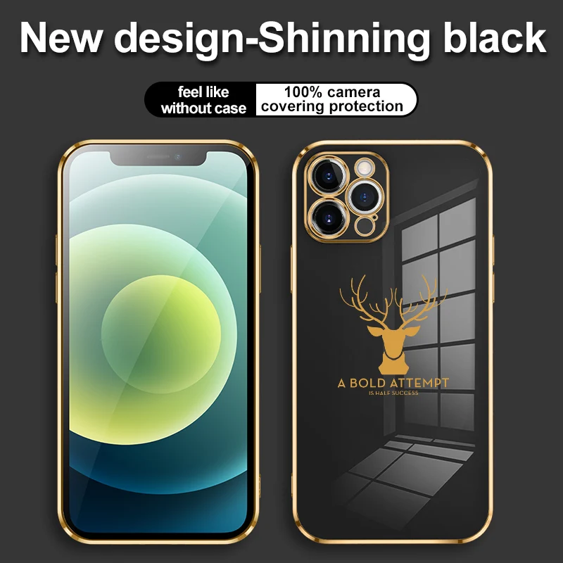 Phone Case For iPhone 6 6S X XS XR 7 8 Plus SE 2020 11 12 13 Mini Pro Max Anti Fall Electroplating Deer Straight Edge Soft Cover
Phone Case For iPhone 6 6S X XS XR 7 8 Plus SE 2020 11 12 13 Mini Pro Max Anti Fall Electroplating Deer Straight Edge Soft Cover