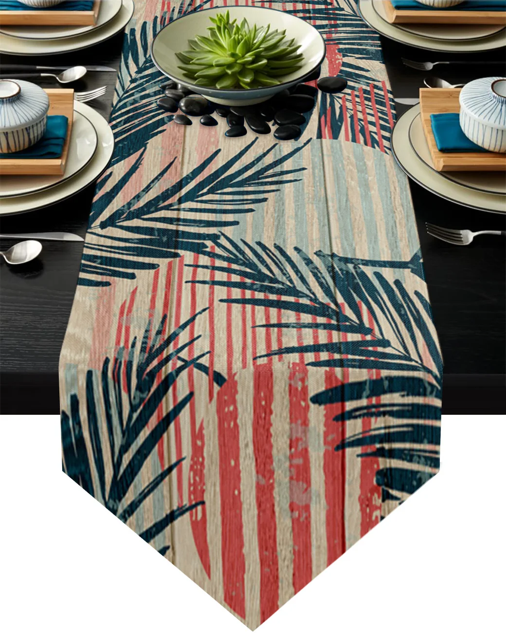 1pcs Wood Grain Tropical Plants Stripes Table Runner For Home Wedding Banquet Festival Party Hotel Table Cover Table Decoration
1pcs Wood Grain Tropical Plants Stripes Table Runner For Home Wedding Banquet Festival Party Hotel Table Cover Table Decoration