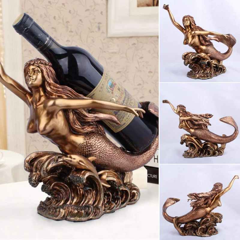 Animal Statue Resin Crafts Red Copper Mermaid Wine Rack Decoration Living Room Decorations
Animal Statue Resin Crafts Red Copper Mermaid Wine Rack Decoration Living Room Decorations