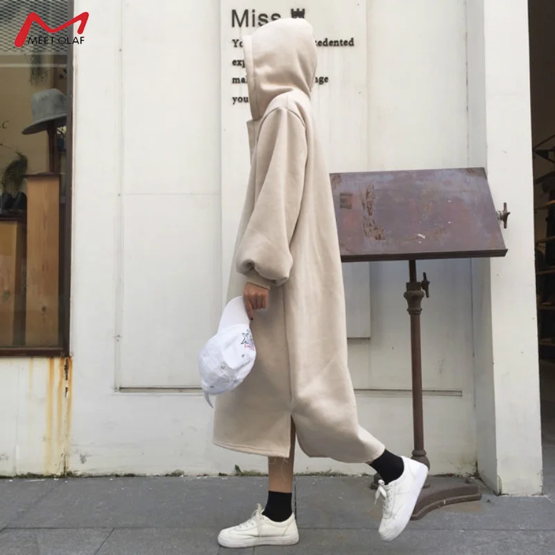 2019 Новая мода осень зима женские толстовки с длинными рукавами свободные X Long