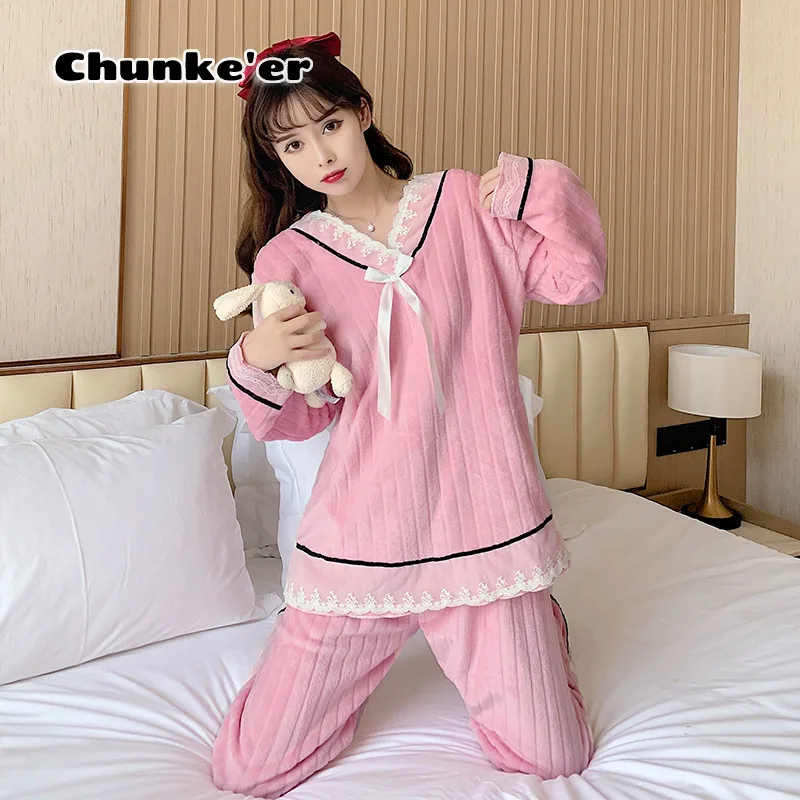 Coral velvet pajamas female autumn winter 2021 new loose lovely sweet flannel student ins home suit
Coral velvet pajamas female autumn winter 2021 new loose lovely sweet flannel student ins home suit