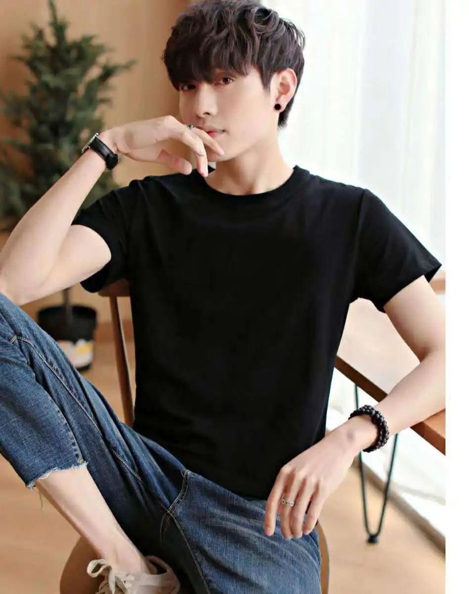 Summer white T-shirt men's short-sleeved solid color round neck compassionate men's self-cultivation trend black bottoming shirt
Summer white T-shirt men's short-sleeved solid color round neck compassionate men's self-cultivation trend black bottoming shirt