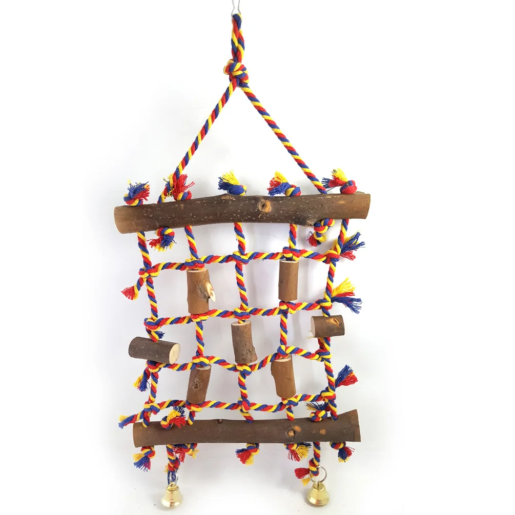 Natural solid wood parrot climbing net climbing ladder gnawing grinding toy wholesale
Natural solid wood parrot climbing net climbing ladder gnawing grinding toy wholesale