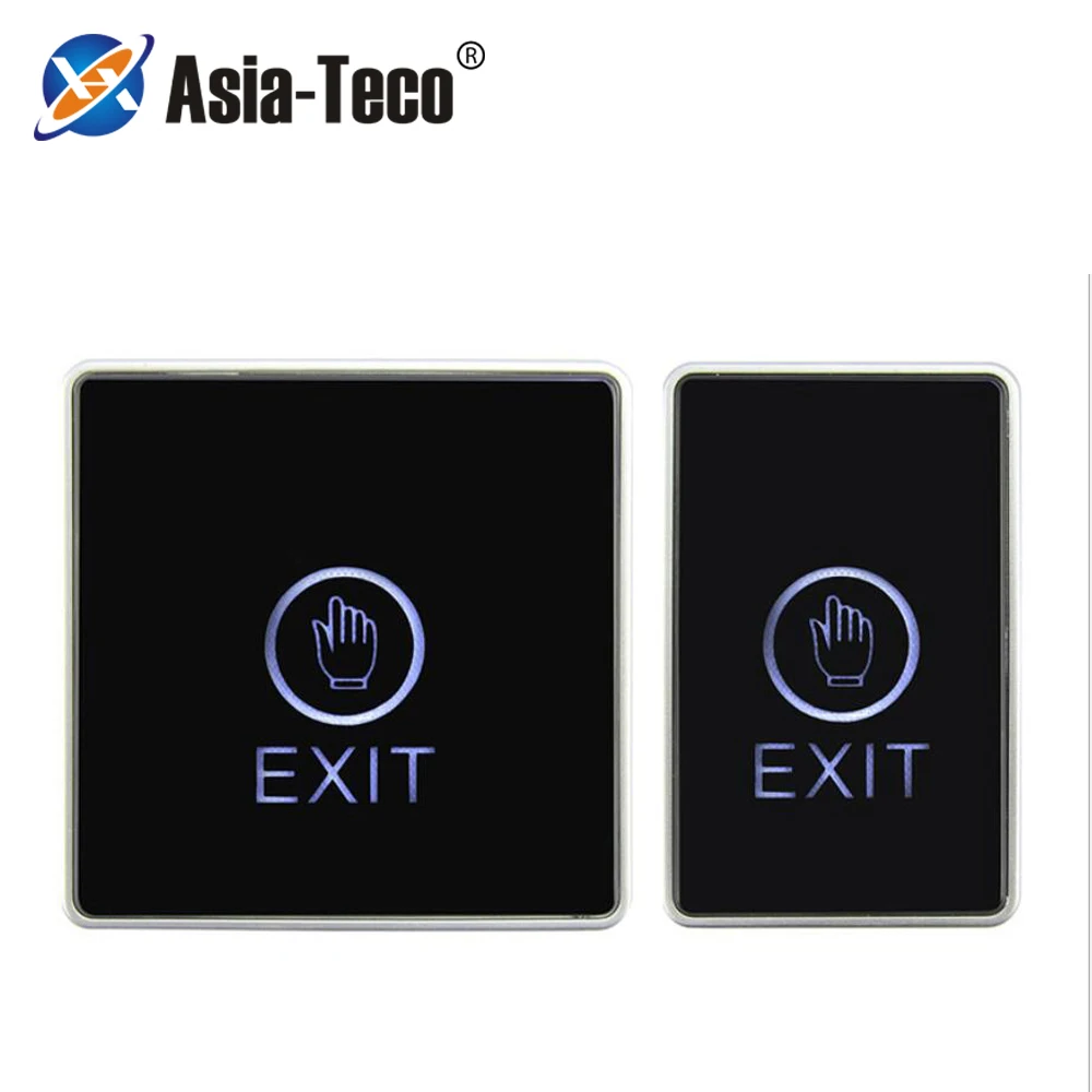 

86*86mm Backlight Push Touch Exit Button Infrared Contactless Door Release Switch for access Control System With LED Indicator