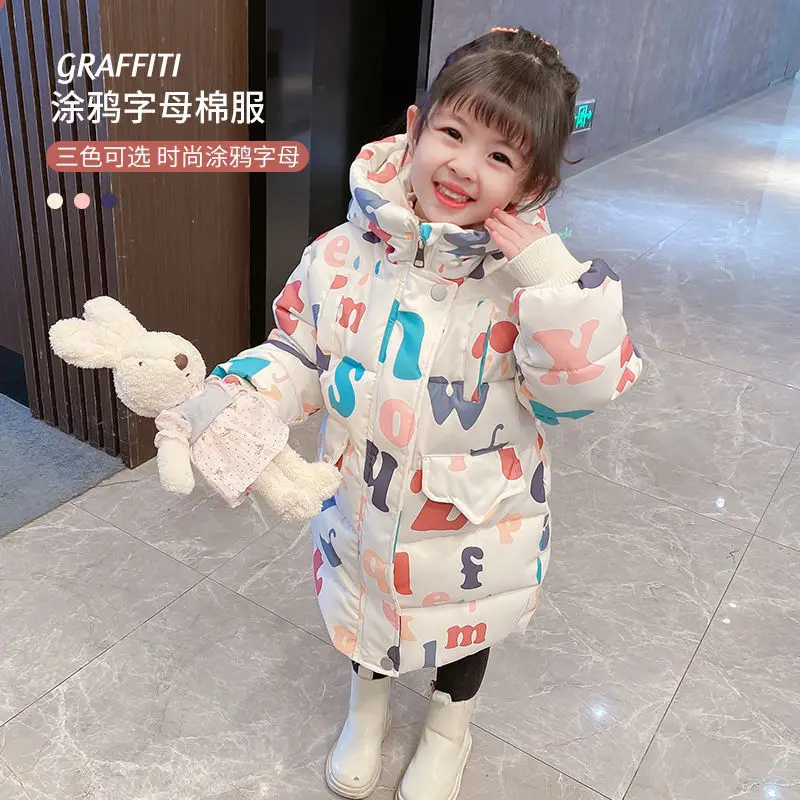 Children's Hooded Down Jacket 2021 New Autumn Winter Girls Graffiti Cotton Coat Down Thick Kids Warm Long Outerwear
Children's Hooded Down Jacket 2021 New Autumn Winter Girls Graffiti Cotton Coat Down Thick Kids Warm Long Outerwear