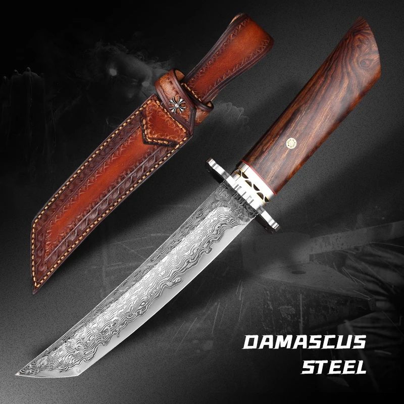 VG10 Дамасская сталь 60HRC с высокой твердостью японский самурайский меч и кожаный чехол ручной работы Походный нож для выживания EDC инструмент
VG10 Дамасская сталь 60HRC с высокой твердостью японский самурайский меч и кожаный чехол ручной работы Походный нож для выживания EDC инструмент
