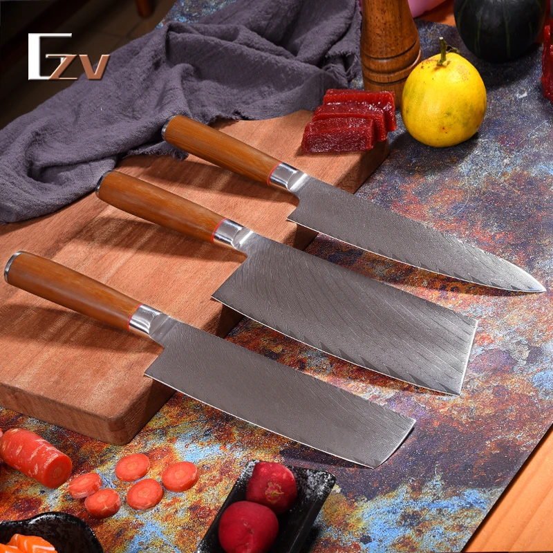 GZV Japanese Cutter Set, Sharp, Damascus Bamboo Handle 1-3 Sets,,Set Of Kitchen Knives Ham Knife Chef Knife Electric Butcher
GZV Japanese Cutter Set, Sharp, Damascus Bamboo Handle 1-3 Sets,,Set Of Kitchen Knives Ham Knife Chef Knife Electric Butcher