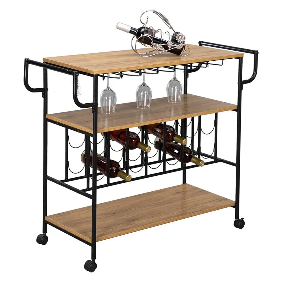 3 Tier Wine Rack Cart Kitchen Rolling Storage Bar Wood Table Serving Trolley
3 Tier Wine Rack Cart Kitchen Rolling Storage Bar Wood Table Serving Trolley