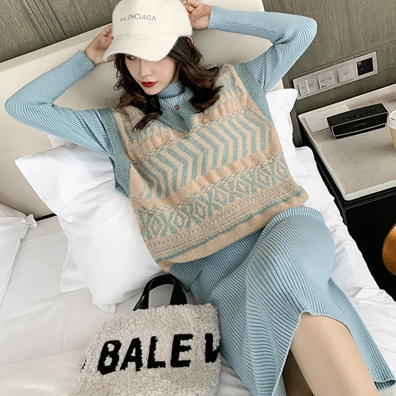 Set of 2-Pieces Korean-style Malfunction Autumn Winter Women's Geometric Twisted Pulling Female Sweater Pulse Collection+
Set of 2-Pieces Korean-style Malfunction Autumn Winter Women's Geometric Twisted Pulling Female Sweater Pulse Collection+