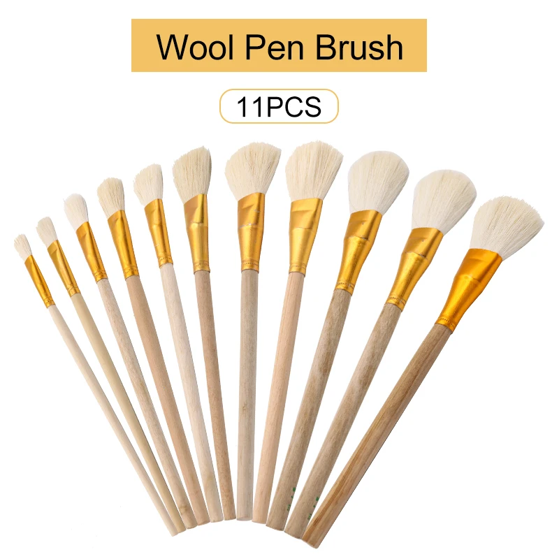 11pcs Wool Pen Brush Smooth and Soft Gold Leafing Pen Good Tool for Gilding Leaves Brushes,Different Size
11pcs Wool Pen Brush Smooth and Soft Gold Leafing Pen Good Tool for Gilding Leaves Brushes,Different Size