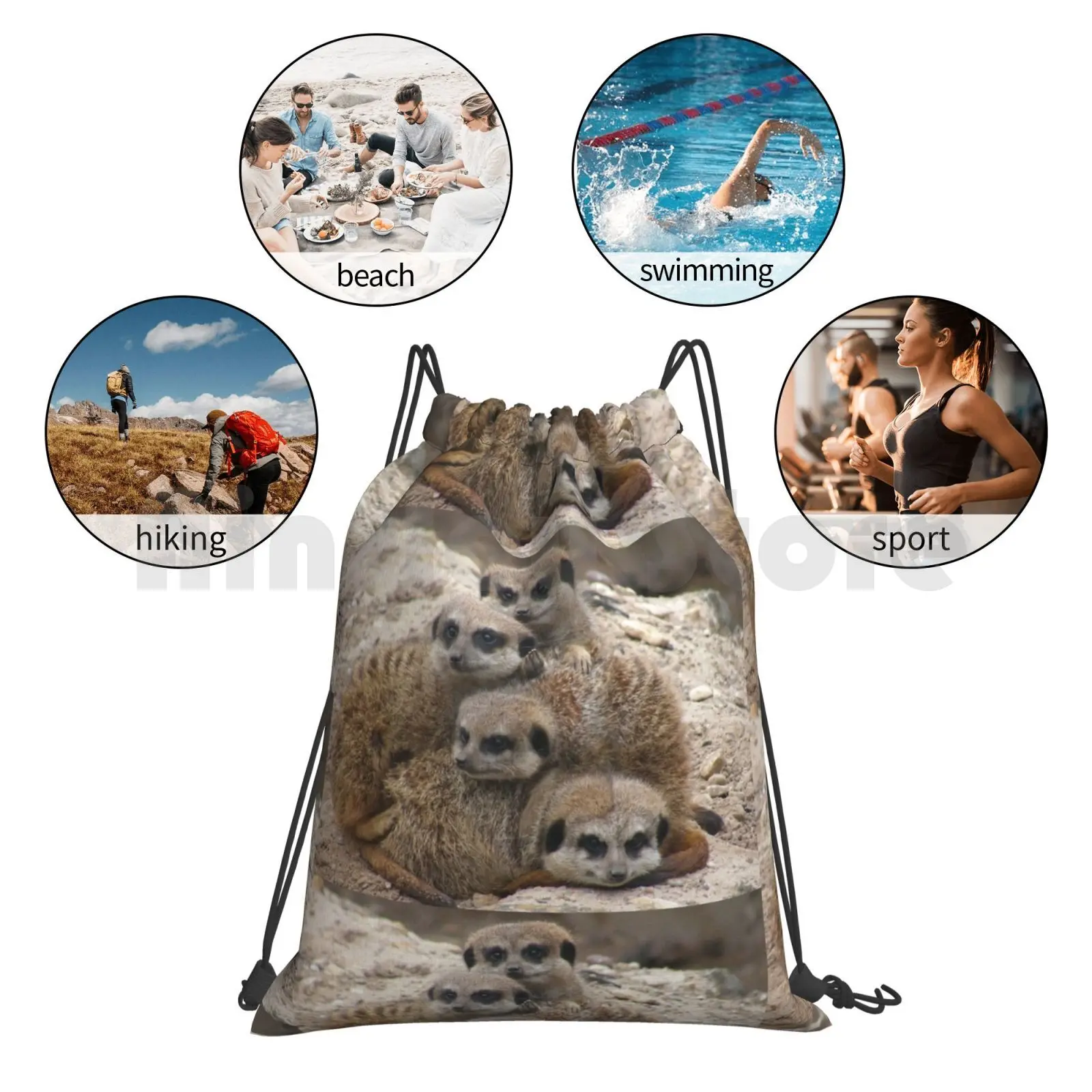 Meerkat Family Cuddles Backpack Drawstring Bags Gym Bag Waterproof Meerkat Meerkats Animal Fur Sand Cuddling Mammals
Meerkat Family Cuddles Backpack Drawstring Bags Gym Bag Waterproof Meerkat Meerkats Animal Fur Sand Cuddling Mammals