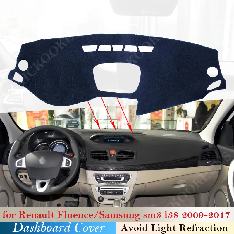 Polyester for Renault Fluence Samsung SM3 L38 2009 ~ 2017 Car Dashboard Cover Dashmat Avoid light Sun Shade Carpet Car 2010 2016
Polyester for Renault Fluence Samsung SM3 L38 2009 ~ 2017 Car Dashboard Cover Dashmat Avoid light Sun Shade Carpet Car 2010 2016