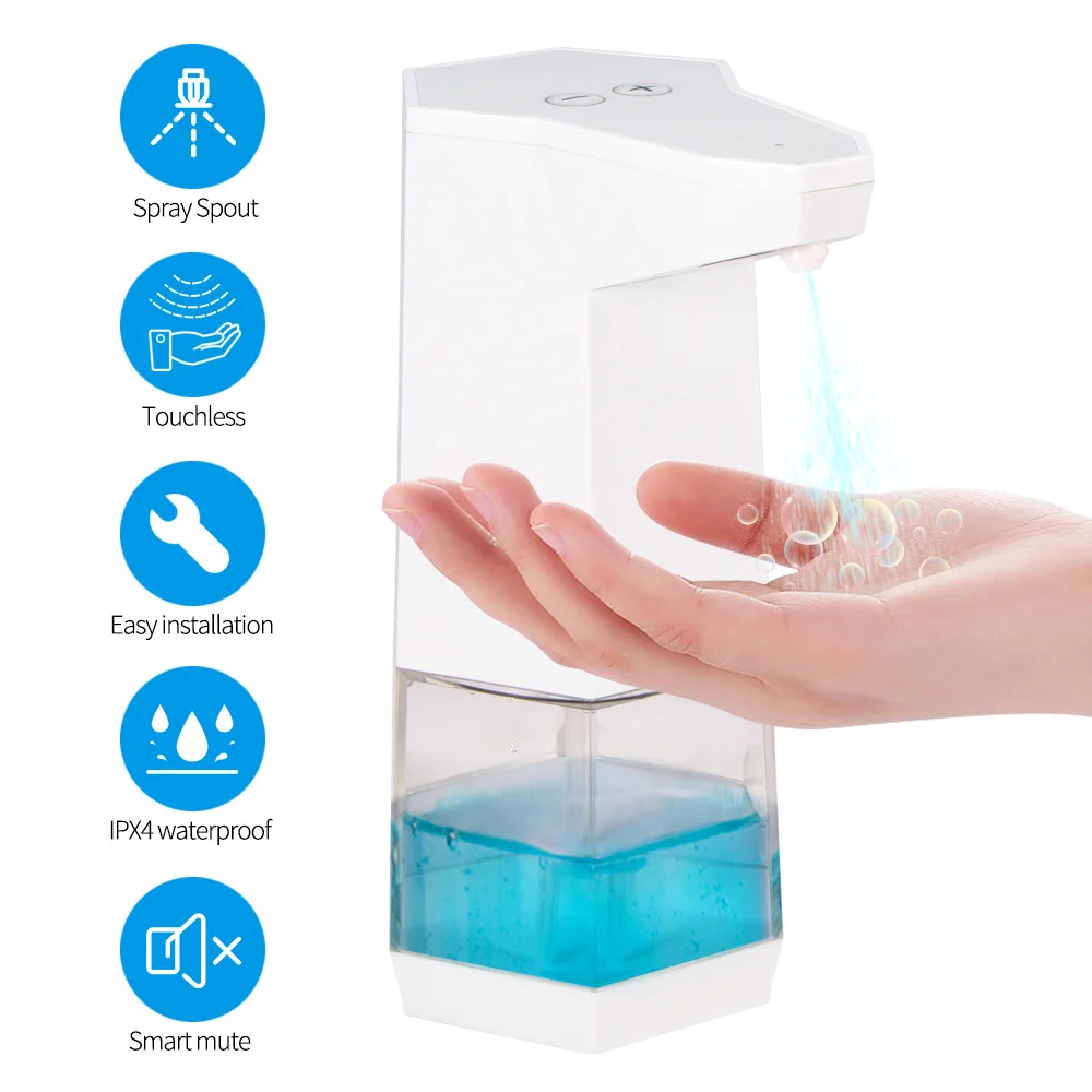 Automatic Soap Dispenser Spray Liquid Dispenser Disinfectant Mist Touchless Hand Sterilizer Infrared Motion Sensor Dispenser
Automatic Soap Dispenser Spray Liquid Dispenser Disinfectant Mist Touchless Hand Sterilizer Infrared Motion Sensor Dispenser