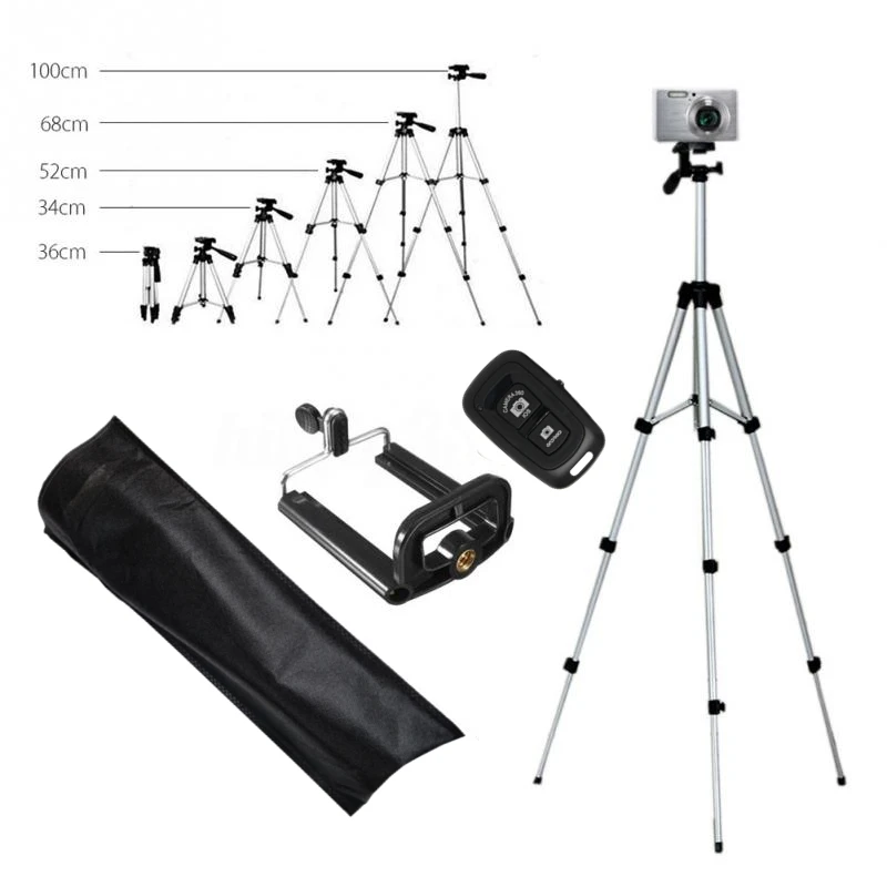 Long tripod Remote Control Self-Timer Camera Shutter Bluetooth-compatible Clip Holder Tripod Sets Kit For phone Stand holder
Long tripod Remote Control Self-Timer Camera Shutter Bluetooth-compatible Clip Holder Tripod Sets Kit For phone Stand holder
