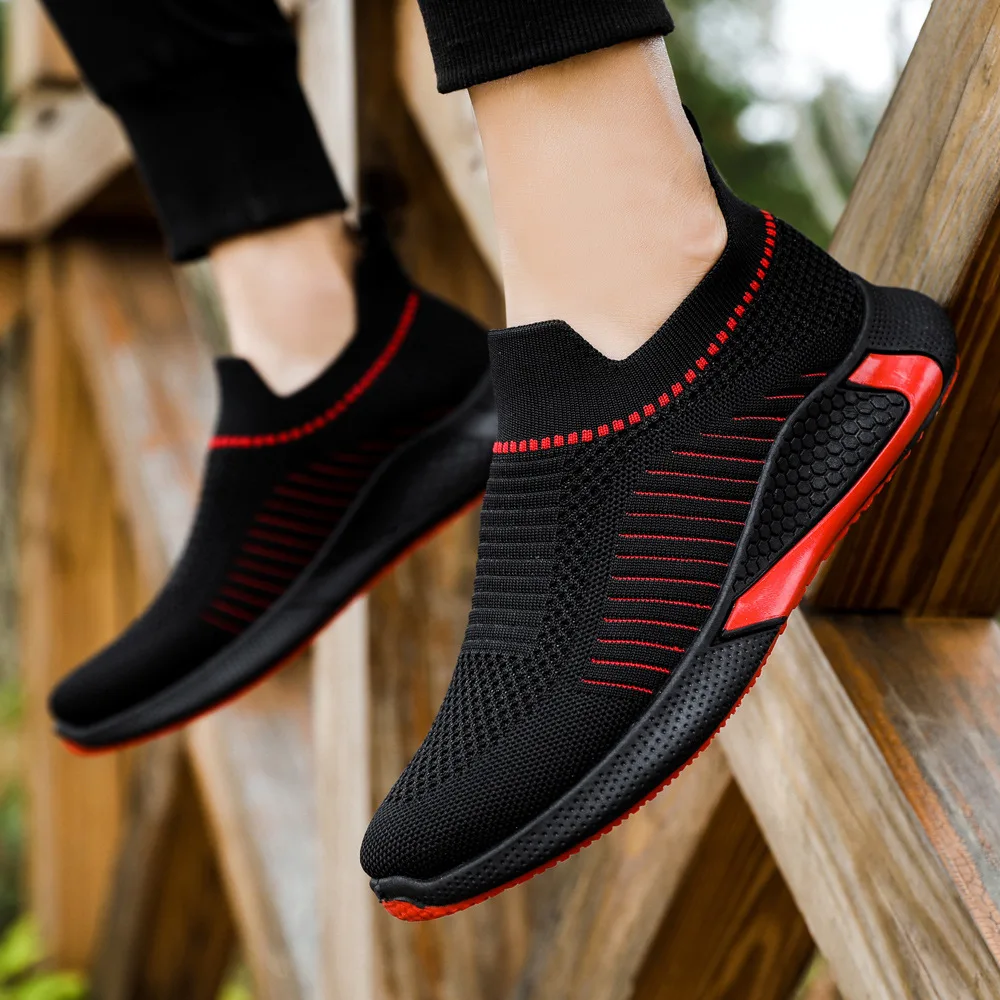 Comfortable Men's Sneakers 2021 Summer Shoes Breathable Mesh Stripe Loafers Shoe Black White Boys Run Sport Vulcanized Shoes
Comfortable Men's Sneakers 2021 Summer Shoes Breathable Mesh Stripe Loafers Shoe Black White Boys Run Sport Vulcanized Shoes