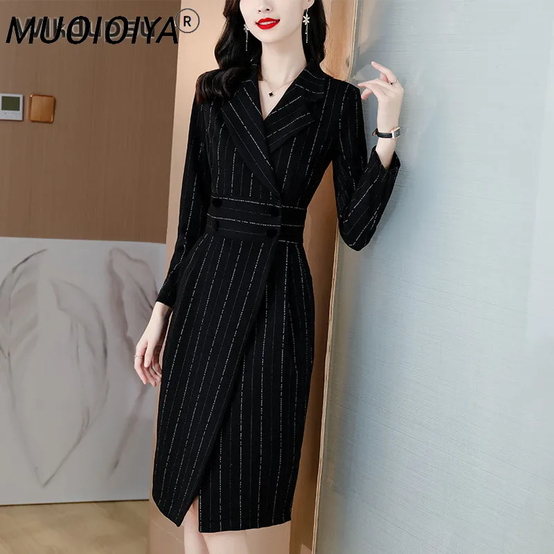 Vintage Double Breasted Striped Wrap Dress Women Elegant Office Ladies Blazer Dresses Long Sleeve Autumn Fall Midi Long Vestidos
Vintage Double Breasted Striped Wrap Dress Women Elegant Office Ladies Blazer Dresses Long Sleeve Autumn Fall Midi Long Vestidos