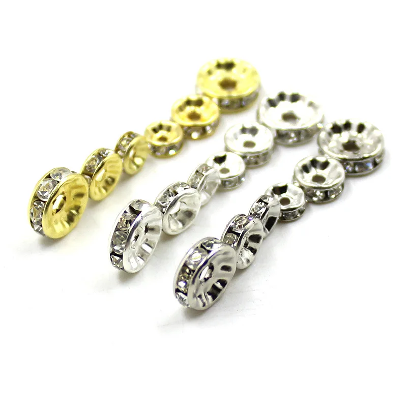 Yanqi Wholesale 6/8/10mm Crystal Rhinestone Spacer Beads For Jewelry Making Bracelet Necklace DIY Beaded Material Accessories
Yanqi Wholesale 6/8/10mm Crystal Rhinestone Spacer Beads For Jewelry Making Bracelet Necklace DIY Beaded Material Accessories