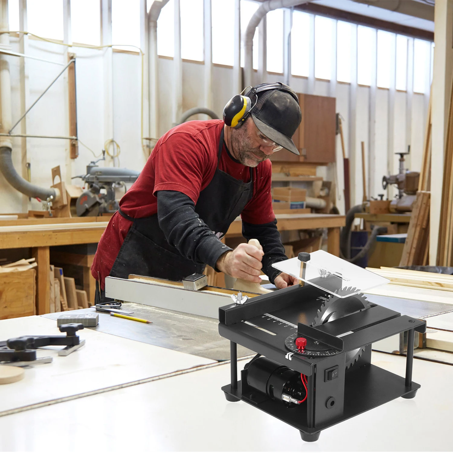 Multi-Functional Table Saw Desktop Saw Cutting Machine Saw Blade Adjustable-Speed Angle Adjustment Wood Plastic Acrylic Cutting
Multi-Functional Table Saw Desktop Saw Cutting Machine Saw Blade Adjustable-Speed Angle Adjustment Wood Plastic Acrylic Cutting