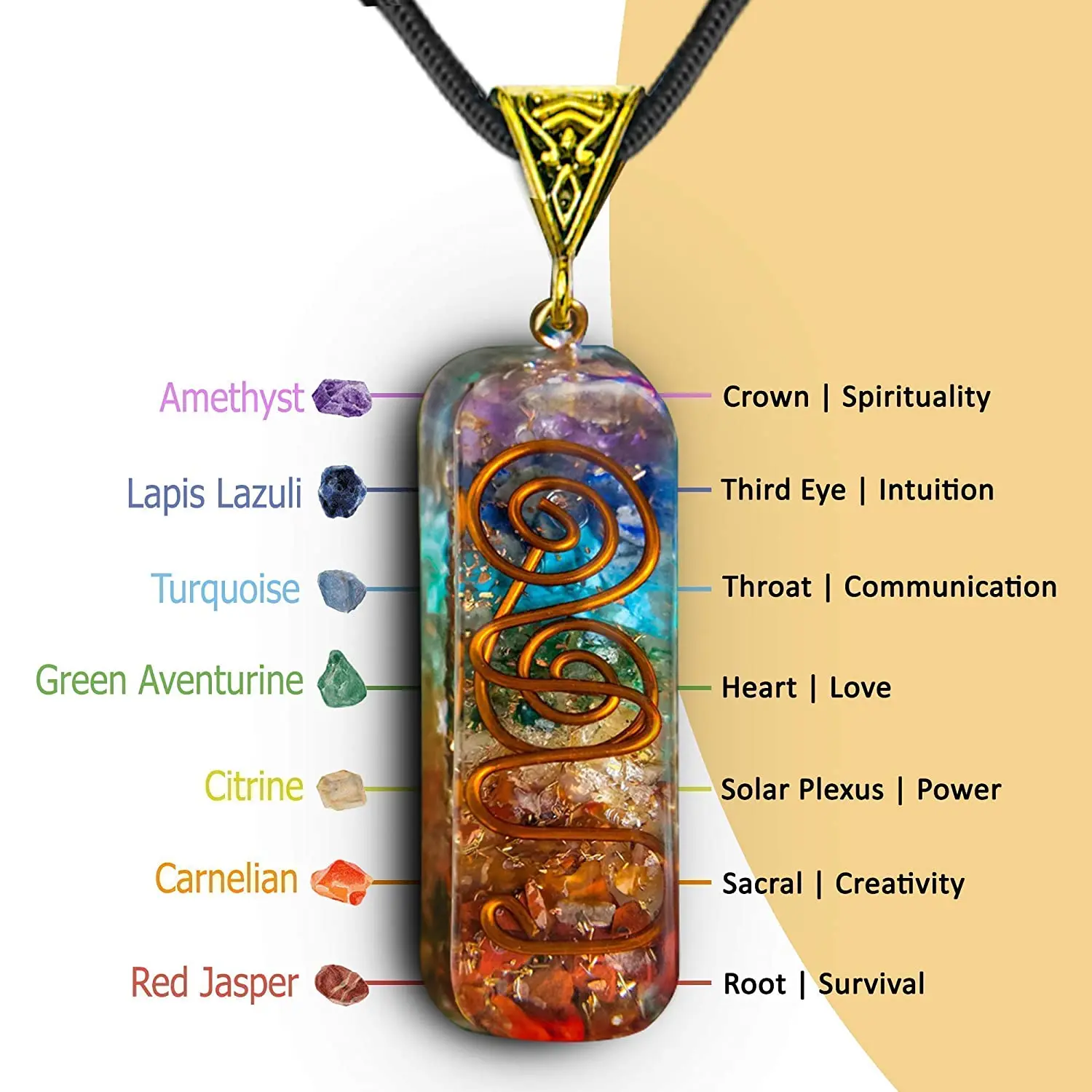 Retro Reiki Healing Energy Crystal Pendant Natural Stone for Yoga Meditation Spiritual 7 Chakra Jewelry Neckalce Amulet Orgonite
Retro Reiki Healing Energy Crystal Pendant Natural Stone for Yoga Meditation Spiritual 7 Chakra Jewelry Neckalce Amulet Orgonite