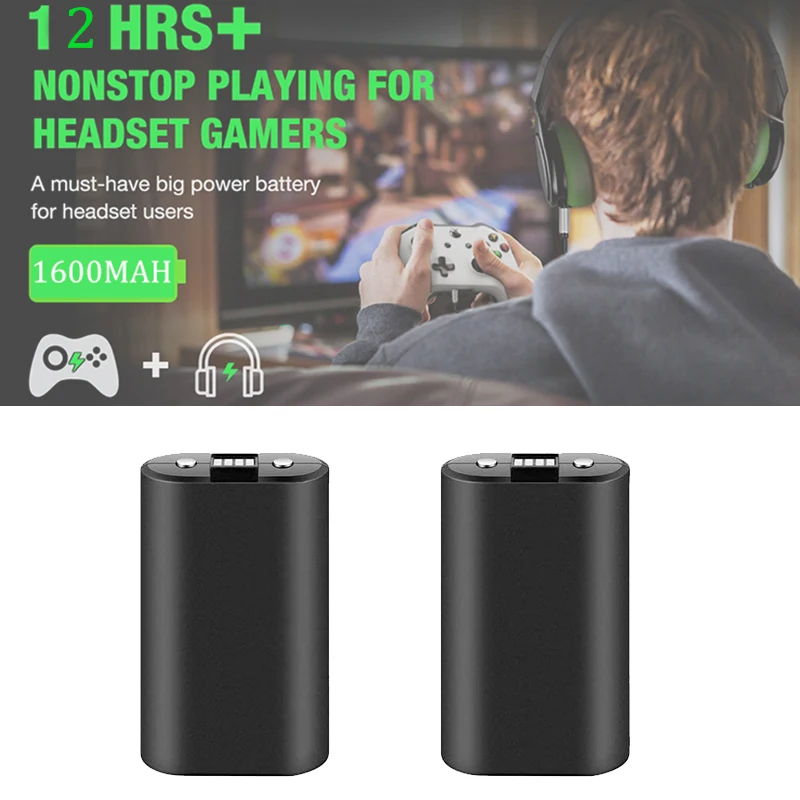 2x1600mAh Rechargeable battery pack and USB smart charger For Xbox/Xbox One/Xbox One S/Xbox One X/Xbox One Elite controller
2x1600mAh Rechargeable battery pack and USB smart charger For Xbox/Xbox One/Xbox One S/Xbox One X/Xbox One Elite controller