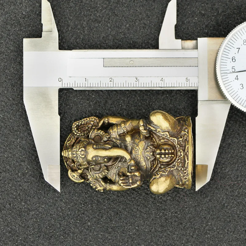Mini Vintage Brass Ganesha Statue Pocket India Thailand Elephant God Figure Sculpture Home Office Desk Decorative Ornament Gift 
Mini Vintage Brass Ganesha Statue Pocket India Thailand Elephant God Figure Sculpture Home Office Desk Decorative Ornament Gift