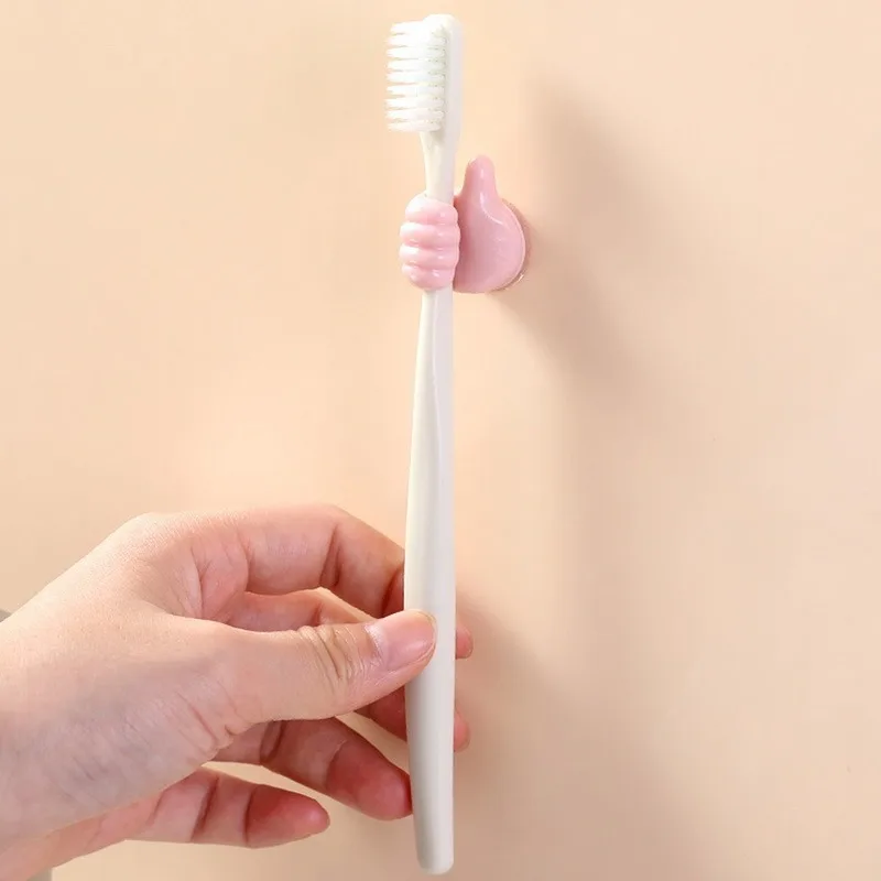 Multifunctional Thumb Toothbrush Holder Bathroom Organizer Hole-Free Wall Hook Wire Data Line Car Accessories | Дом и сад