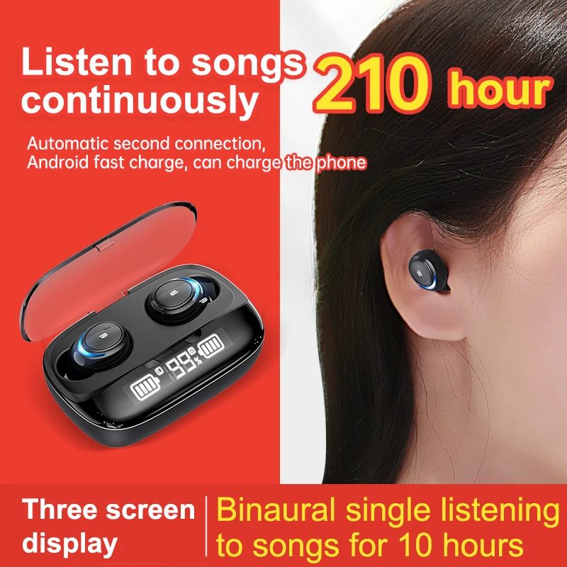 M-U8 наушники TWS с цифровым дисплеем Bluetooth-гарнитура Беспроводные спортивные