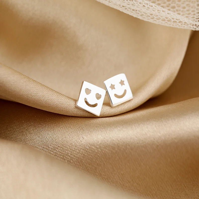 925 Silver Hollow Square Smiley Face Earrings for Women 2021 Korean Fashion Fun Cute Little Earrings Women Jewelry Accessories
925 Silver Hollow Square Smiley Face Earrings for Women 2021 Korean Fashion Fun Cute Little Earrings Women Jewelry Accessories