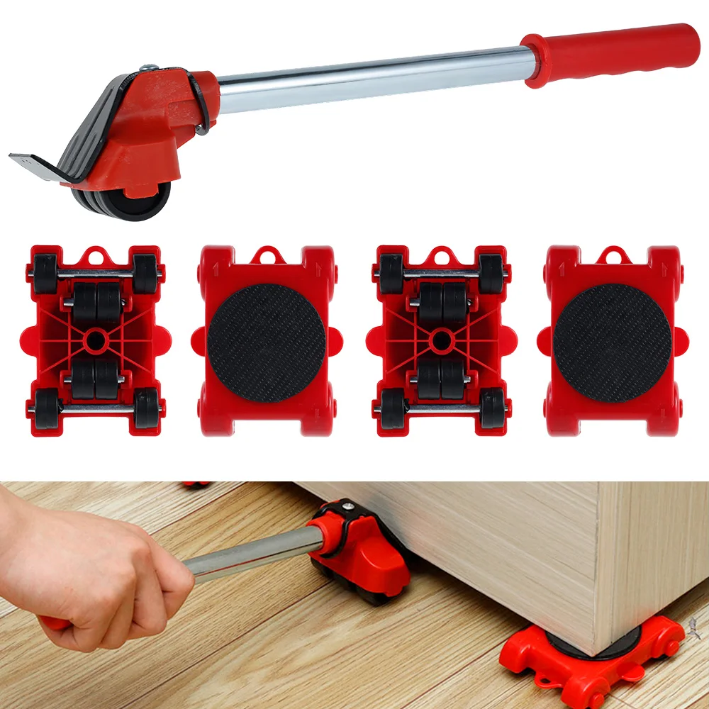 5 Pcs/Set Furniture Mover Tool Set Transport Lifter Heavy Furniture Stuffs Easy Moving Lifter Wheel Roller Bar Hand Tools
5 Pcs/Set Furniture Mover Tool Set Transport Lifter Heavy Furniture Stuffs Easy Moving Lifter Wheel Roller Bar Hand Tools