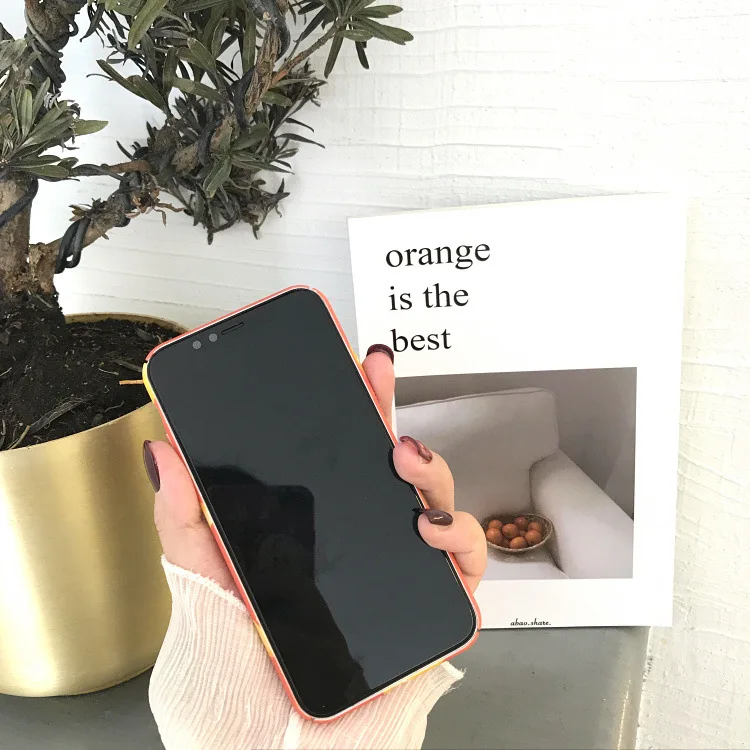 Южнокорейский Ins свежий лимон мобильный телефон оболочка iPhone Xs Max чехол Роскошный