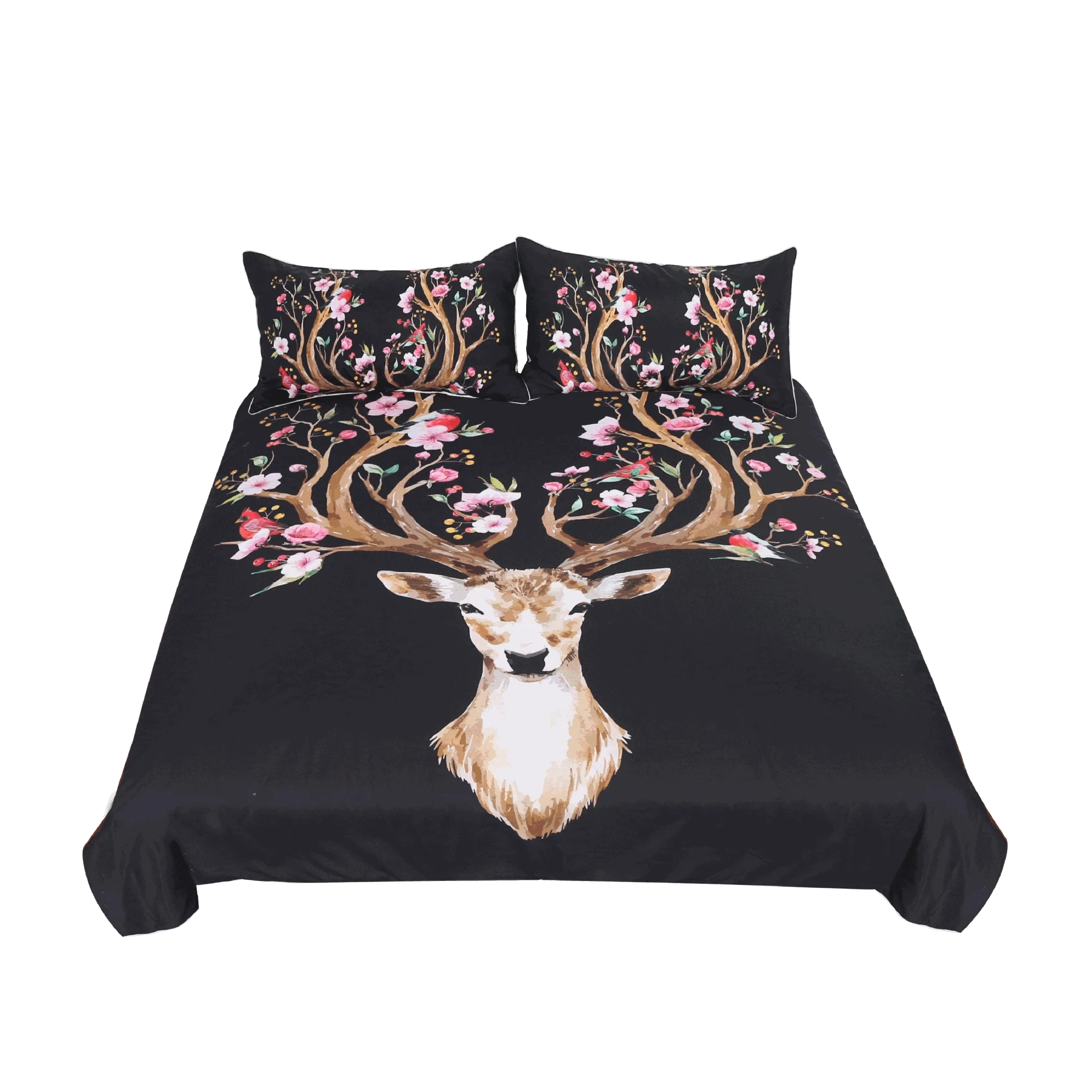 Flowers Antlers Black Pattern High Quality Home Textile Quilt Cover with 2 Pillowcase 3D Printing Bedding 3 Pcs Set and Sheet
Flowers Antlers Black Pattern High Quality Home Textile Quilt Cover with 2 Pillowcase 3D Printing Bedding 3 Pcs Set and Sheet