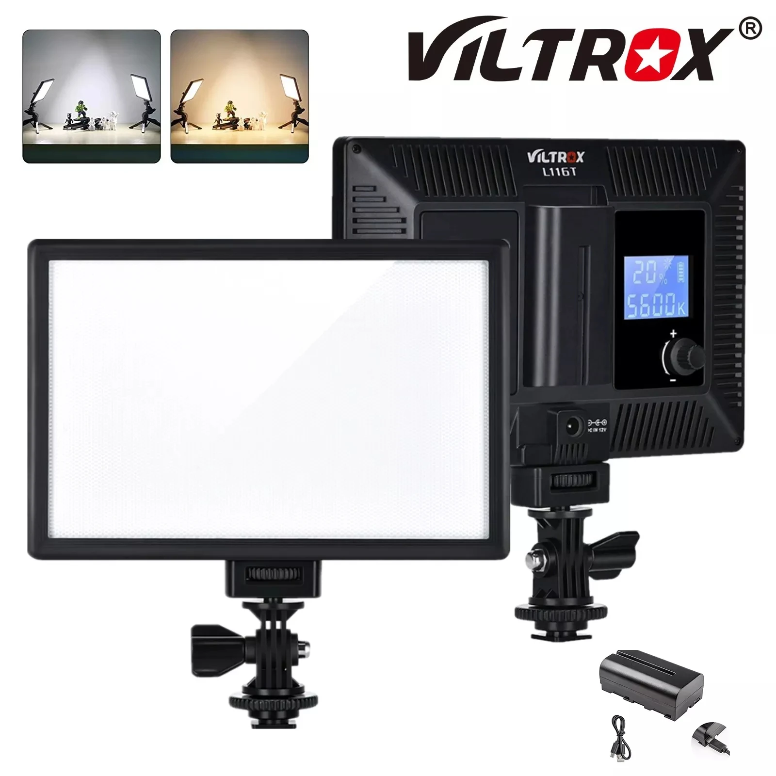 weeylite Viltrox L116T 3300K-5600K LED Video Light Slim DSLR Light Kit Bi-Color Dimmable for YouTube show Live Camera Facebook
weeylite Viltrox L116T 3300K-5600K LED Video Light Slim DSLR Light Kit Bi-Color Dimmable for YouTube show Live Camera Facebook