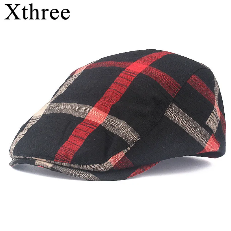

Xthree модный льняный берет, кепка, летние шапки для женщин и мужчин, Кепка с козырьком, кепка, плоские регулируемые береты