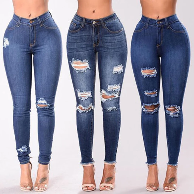 2020 Women Jeans Newest Hot Stretch Skinny Ripped Hole Denim Female Slim High Waist Pencil Trousers Elegant Lady Button Bottom
2020 Women Jeans Newest Hot Stretch Skinny Ripped Hole Denim Female Slim High Waist Pencil Trousers Elegant Lady Button Bottom