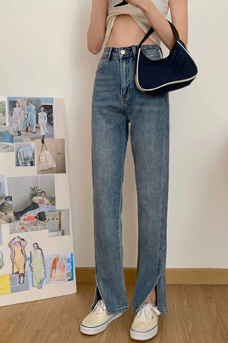 Split Jeans Women Straight Loose Wide Leg Pants Summer High Waist Retro Mopping Pants
Split Jeans Women Straight Loose Wide Leg Pants Summer High Waist Retro Mopping Pants