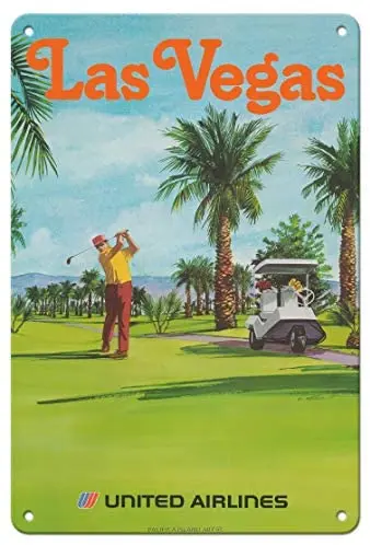 Las Vegas, Nevada - Golfing Resort - United Air Lines - Airline Travel Poster by R. Meyer c.1970s - Metal Sign
Las Vegas, Nevada - Golfing Resort - United Air Lines - Airline Travel Poster by R. Meyer c.1970s - Metal Sign