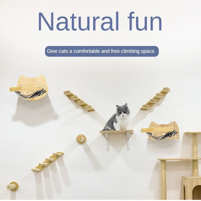 Pine Solid Wood DIY Cat Climbing Frame Cat Wall Hanging Cat Grabbing Pole Cat Hammock Staircase Cabin Cat Toy
Pine Solid Wood DIY Cat Climbing Frame Cat Wall Hanging Cat Grabbing Pole Cat Hammock Staircase Cabin Cat Toy