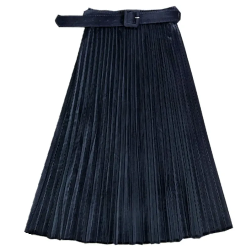 2020 Autumn winter gold velvet thick twill belt pleated skirt high waist long skirt large Pleated skirt Vintage skirts womens
2020 Autumn winter gold velvet thick twill belt pleated skirt high waist long skirt large Pleated skirt Vintage skirts womens